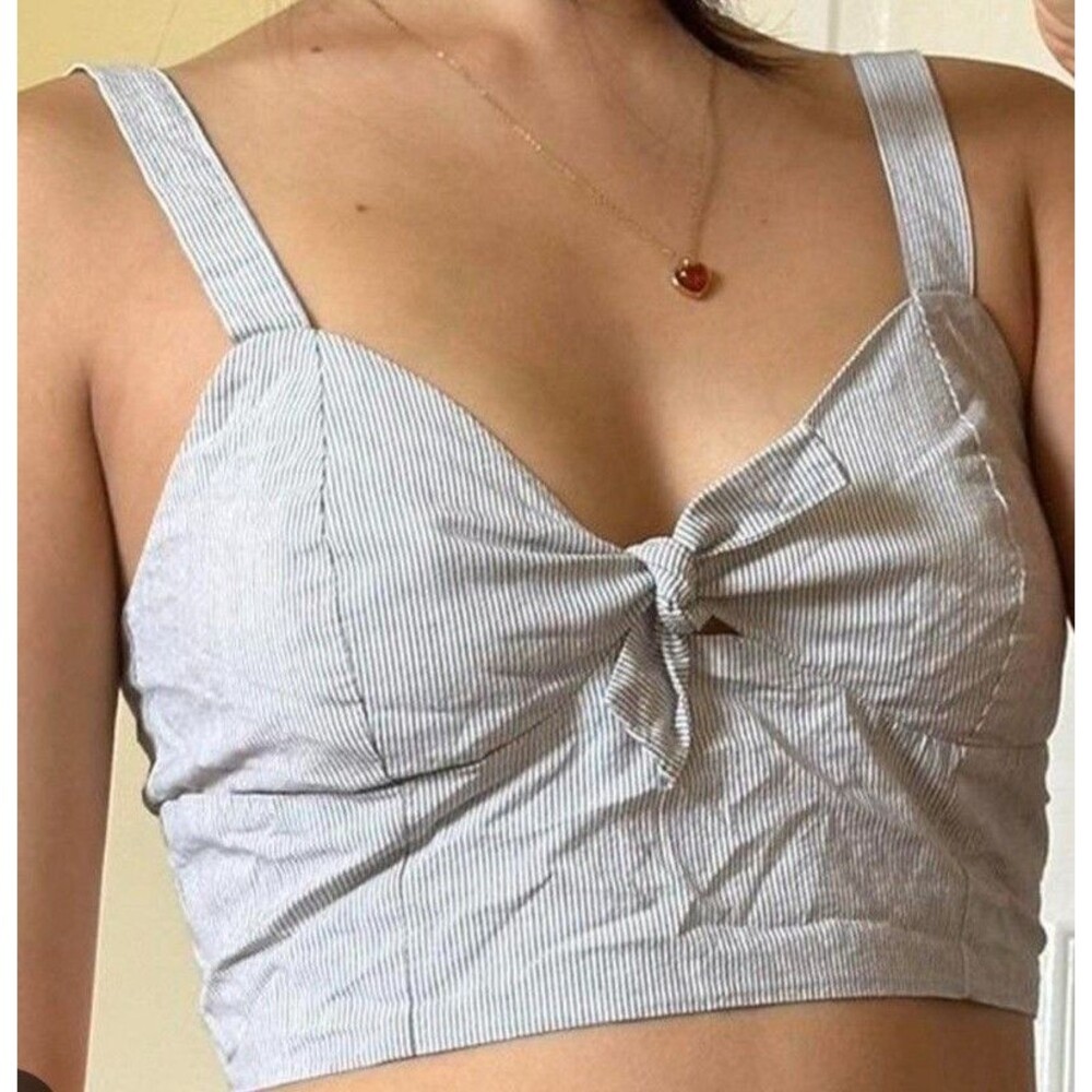 Crops Tops Blouse Tops Women Size 14,H&M,cotton Polyester, 15 Inch Of Armp To...